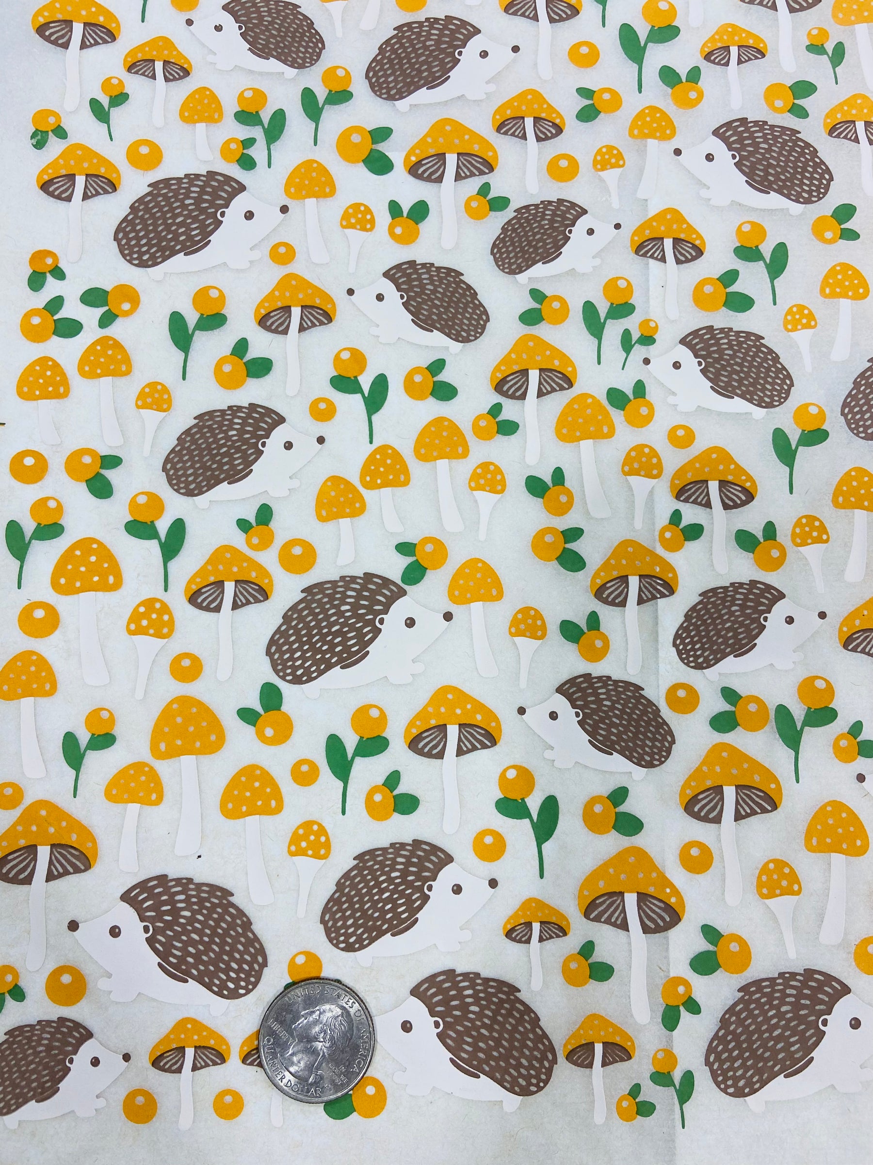 Hedgehogs & Shrooms  - Underglaze Transfer Sheet