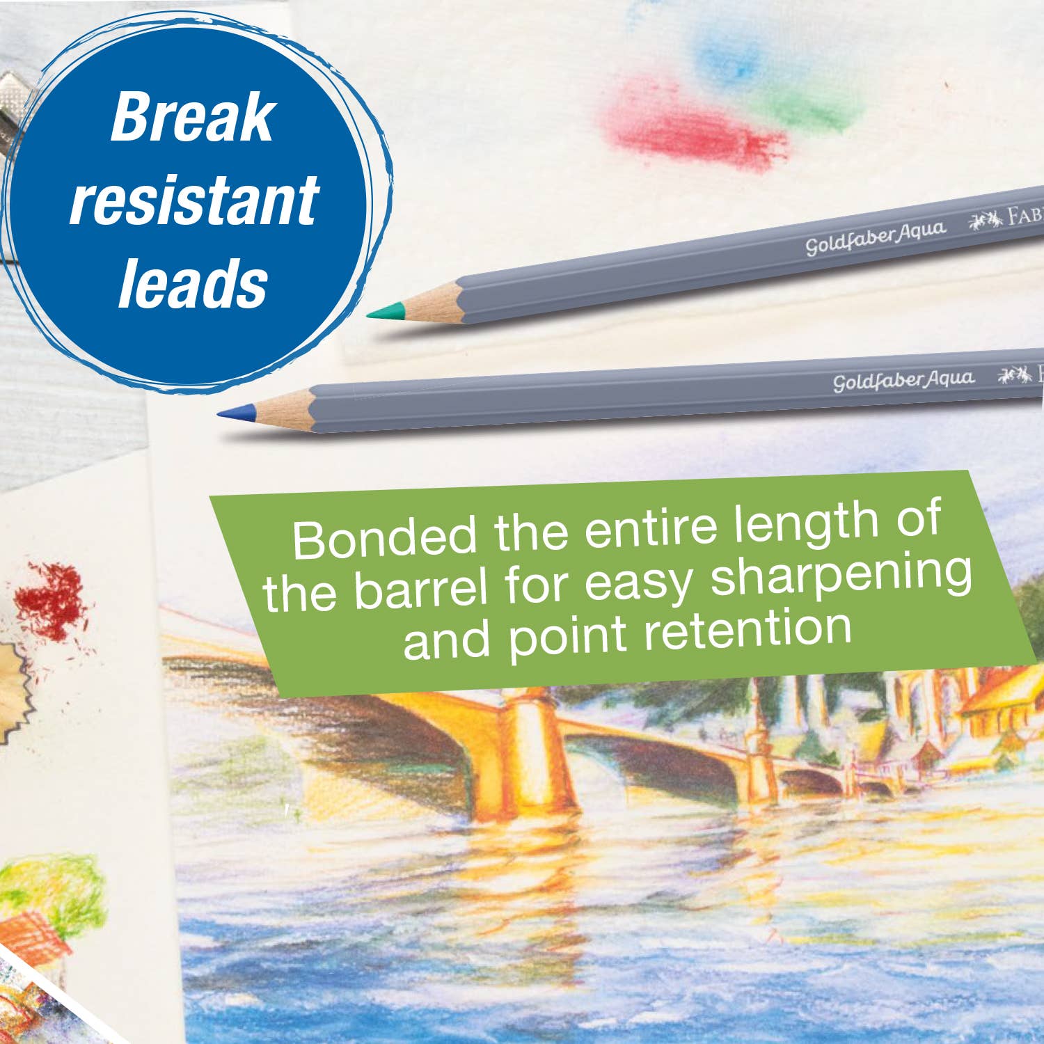 Goldfaber Aqua Watercolor Pencils, Box of 24