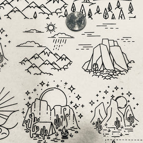 Camping - Underglaze Transfer Sheet