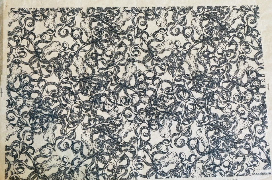 Octopus - Underglaze Transfer Sheet