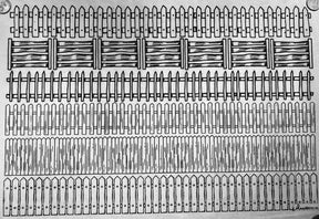 Picket Fences - Underglaze Transfer Sheet